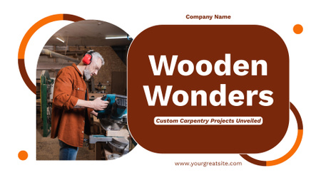 Woodcraft Wonders Promotion Presentation Wide Design Template