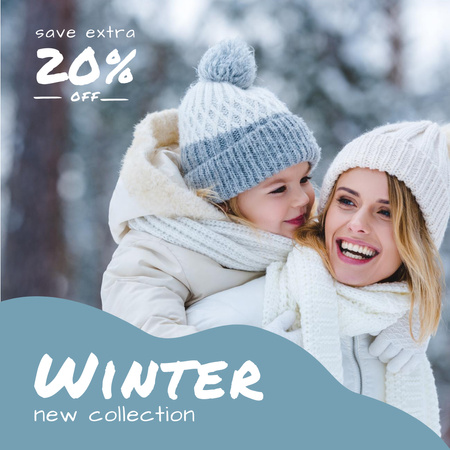 Designvorlage Winter Fashion Collection Ad für Instagram