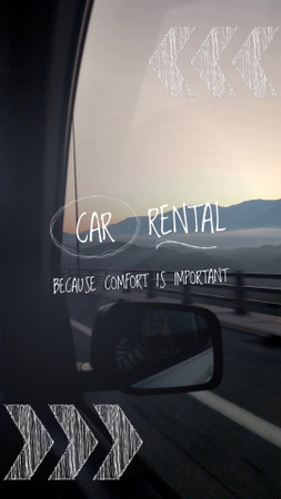 Designvorlage Comfortable Car Rental Service Offer für TikTok Video