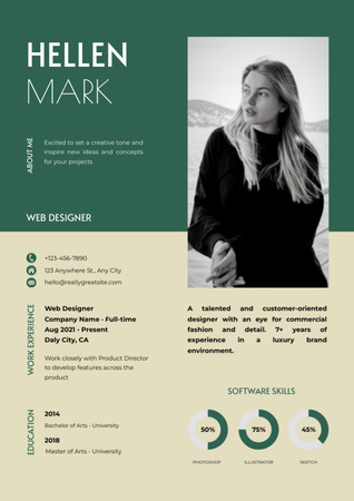 Working Experience in Creative and Digital Agencies Resume Design Template
