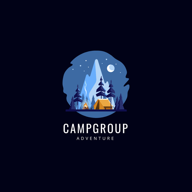 camping adventure logo design Logo Design Template