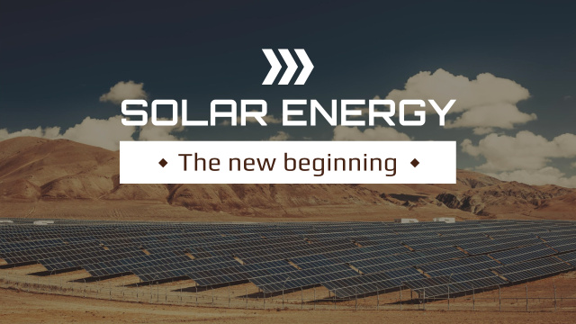 Green Energy Solar Panels in Desert Youtube Design Template