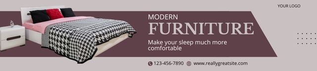 Modern Comfortable Furniture for Sleeping Ebay Store Billboardデザインテンプレート