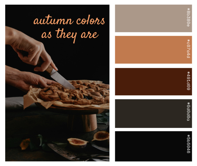 Autumn Inspiration with Yummy Pie Facebook Design Template