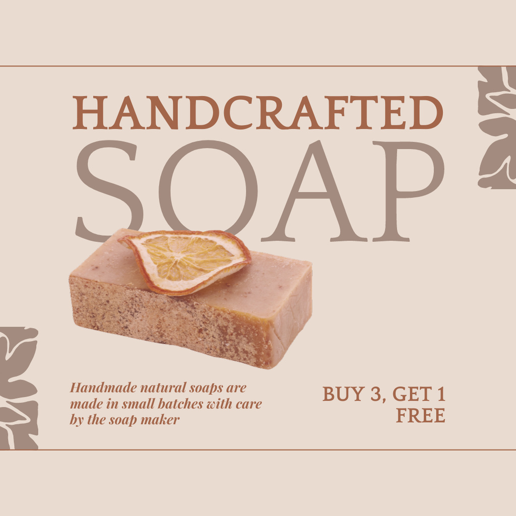 Promotional Offer of Fragrant Handmade Soap Instagram Design Template