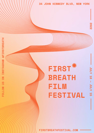 Designvorlage Film Festival Announcement für Poster