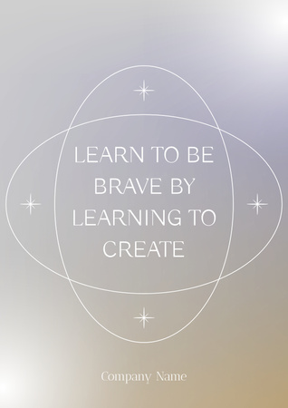 Template di design Inspirational Phrase about Learning Poster