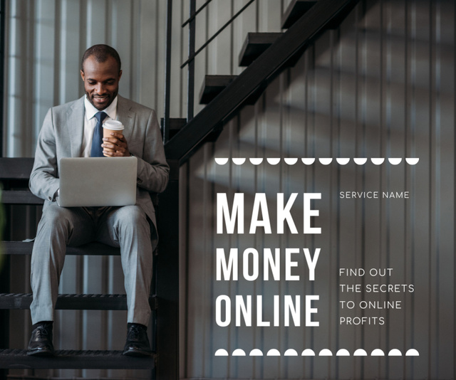 Modèle de visuel How to Make Money Online - Medium Rectangle