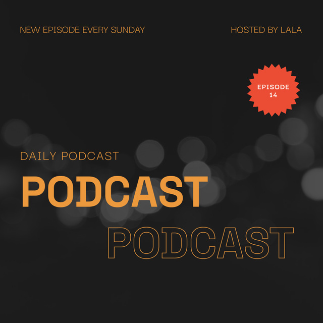 Template di design A Fascinating Podcast with a Guest Host  Podcast Cover