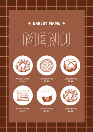 Ontwerpsjabloon van Menu van Pastry Offers List