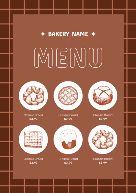 Pastry Offers List Menu Πρότυπο σχεδίασης