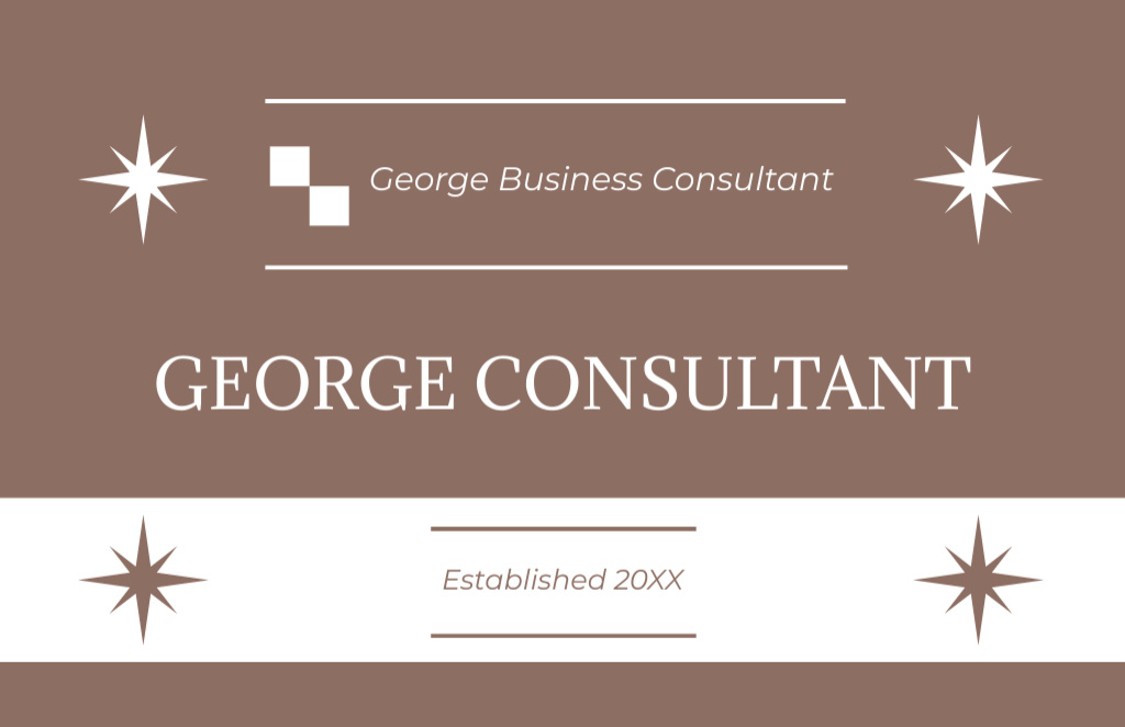 Business Consultant Meeting Appointment Business Card 85x55mmデザインテンプレート
