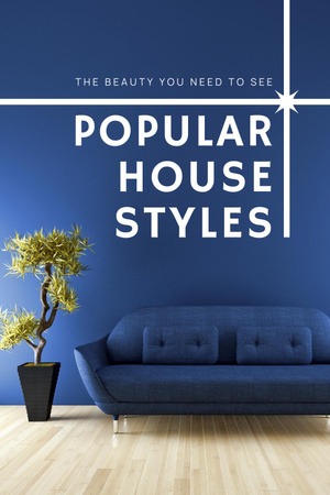 Template di design Popular House Styles Pinterest