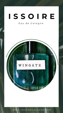 Ontwerpsjabloon van Instagram Video Story van Perfume in Green bottle