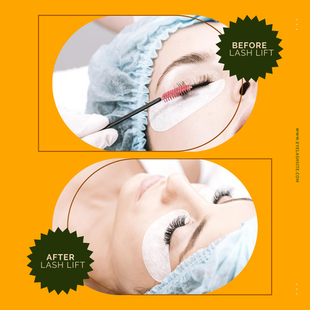 Collage with Eyelash Extension Service Offer Instagram Design Template