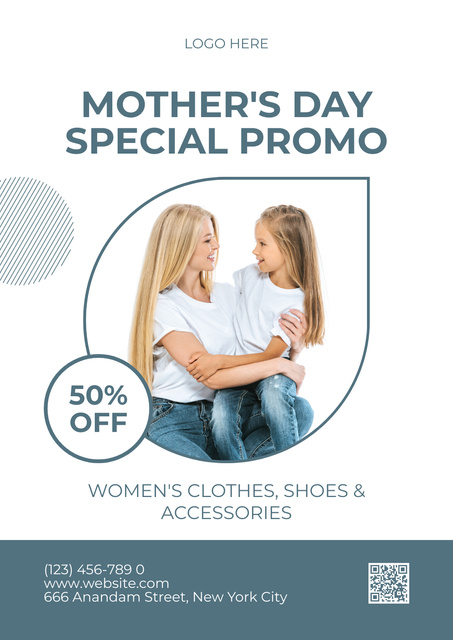 Special Ad on Mother's Day Holiday Poster Design Template