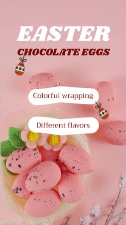 Delicious Chocolate Eggs For Easter With Discount TikTok Video Design Template