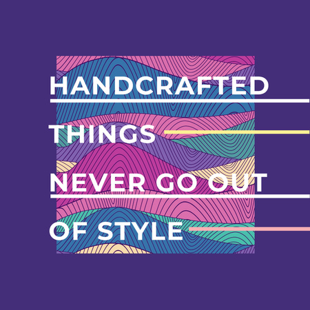 Citation about Handcrafted things Instagram Modelo de Design