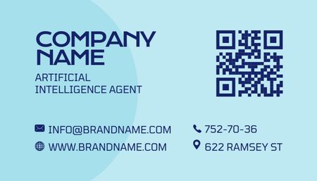 Platilla de diseño Artificial Intelligence Agent Services Business Card US