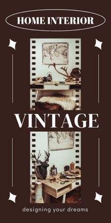 Modèle de visuel Annonce d'intérieur de maison vintage - Graphic