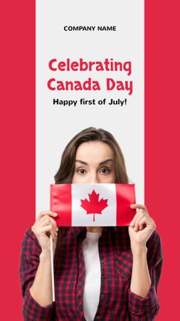 Canada Day Holiday Celebration Instagram Video Story Design Template