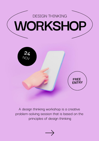 Design Thinking Workshop Flyer A5 Design Template