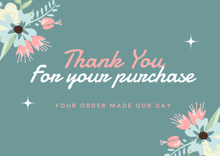 Card - Thank you for your Purchase Card Design Template