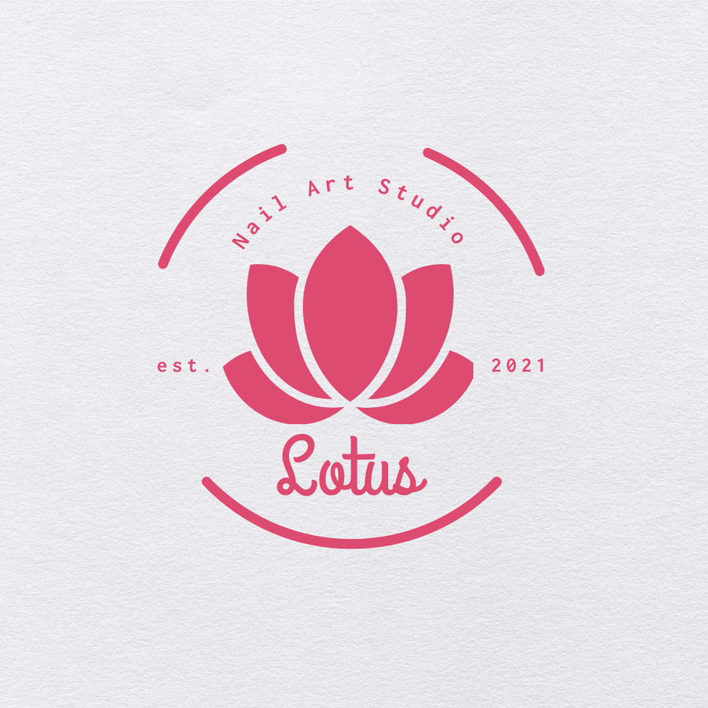 Specialized Manicure Services Offered with Pink Lotus Logo 1080x1080px Design Template