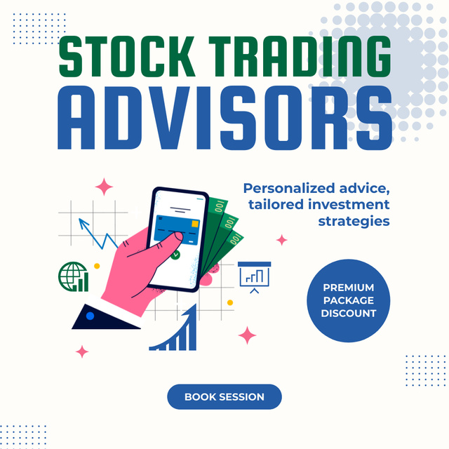 Premium Package of Stock Trading Advisor Services Instagramデザインテンプレート