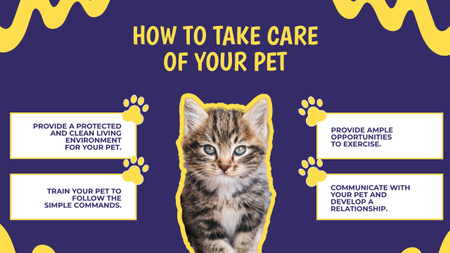 Taking Care of Cat at Home Tips Mind Map Design Template