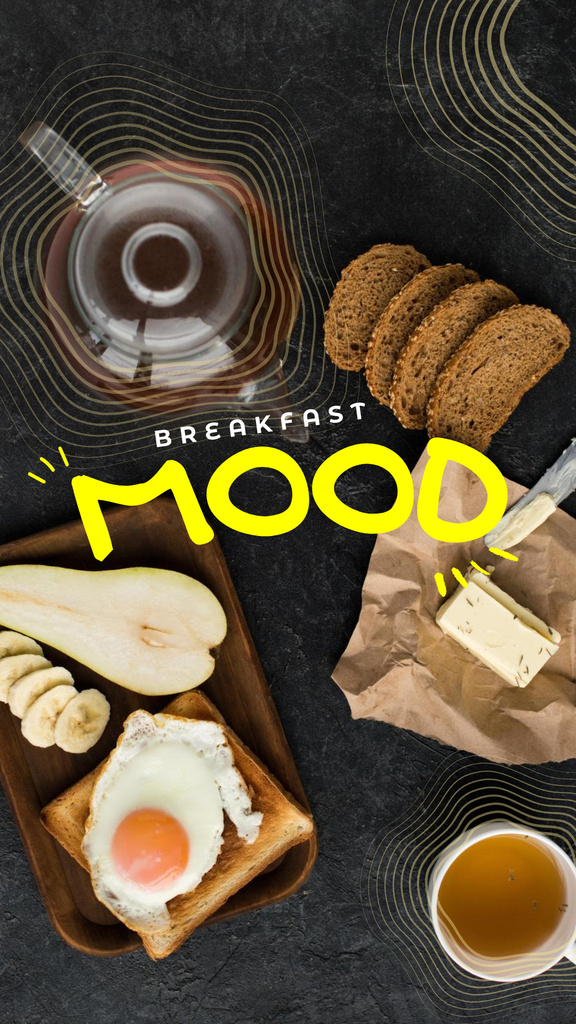 Template di design Tasty Breakfast with Fruits Instagram Story