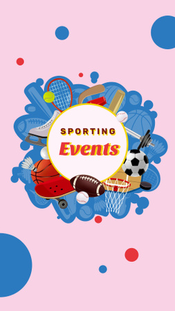 Plantilla de diseño de Sporting Events Announcement Instagram Story 