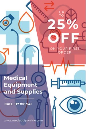 Medical equipment and supplies ad Tumblr Design Template