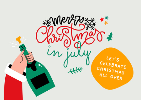 Designvorlage  Celebrating Christmas in July für Flyer 5x7in Horizontal
