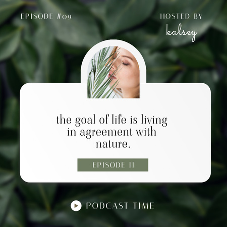 Podcast About Goal Of Life Instagram Design Template
