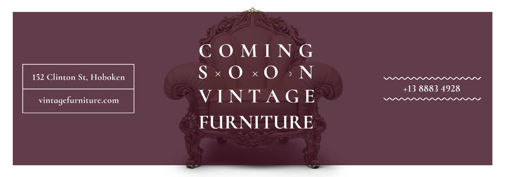 Antique Furniture Ad Luxury Armchair Tumblr Design Template