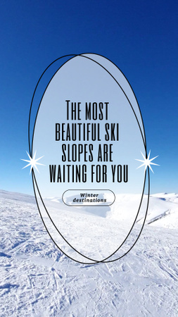 Ski Resort Ad Instagram Video Story Design Template