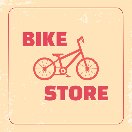 Professional Bicycles Store Promotion In Orange Animated Logo Design Template
