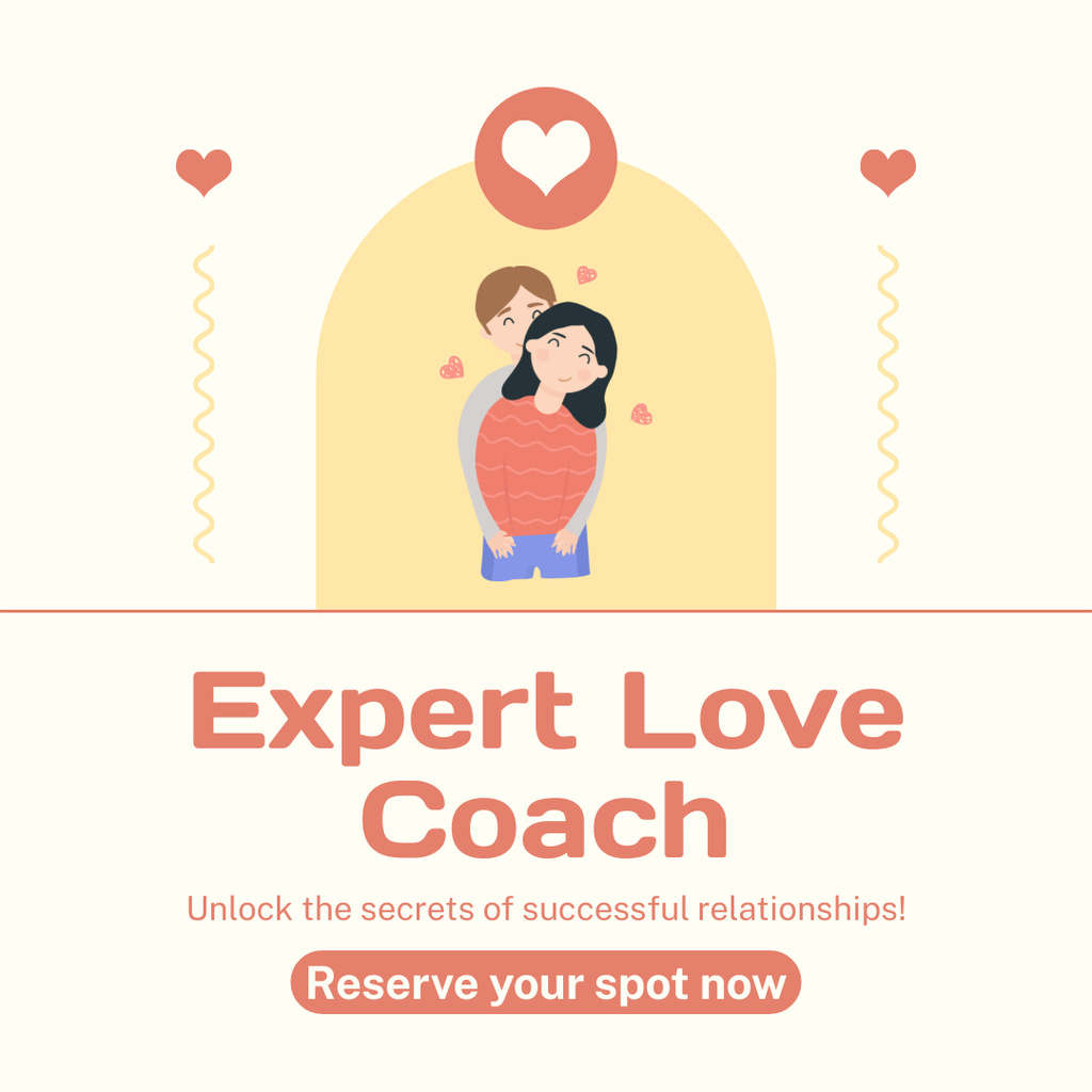 Expert Love Coach Services Instagram AD – шаблон для дизайна