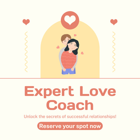 Expert Love Coach Services Instagram AD Design Template
