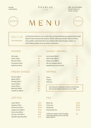 Food Menu Announcement Menu – шаблон для дизайна