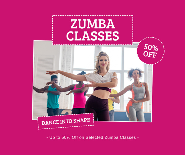Designvorlage Ad of Zumba Dance Classes für Facebook