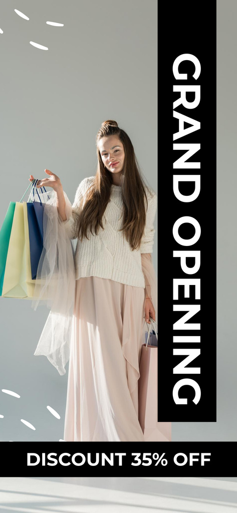 Cutting-edge Fashion Store Grand Opening With Big Discounts Snapchat Moment Filterデザインテンプレート