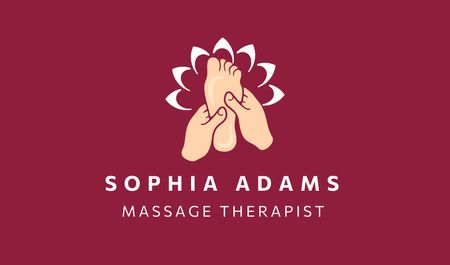 Plantilla de diseño de Massage Therapist Services Offer Business card 