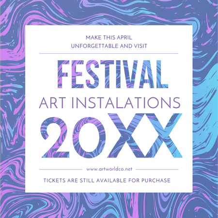 Coachella festival art installation Instagram AD Design Template