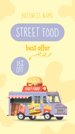 Designvorlage Bestes Angebot an Street Food für Instagram Story