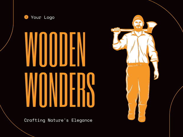 Carpentry and Woodworking Services by Lumberjack Presentation – шаблон для дизайну
