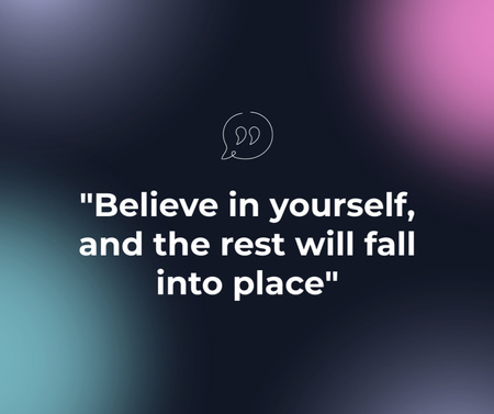 Inspirational Quote on Bright Gradient Facebook Design Template