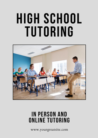 Tutor Services Offer Poster A3 Design Template