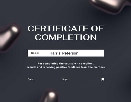 Business Course Completion Award Certificate – шаблон для дизайну
